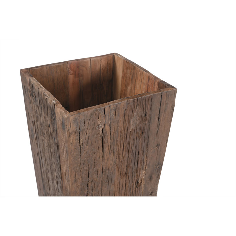 Wood Planter Natural H 31.5" & L 16"