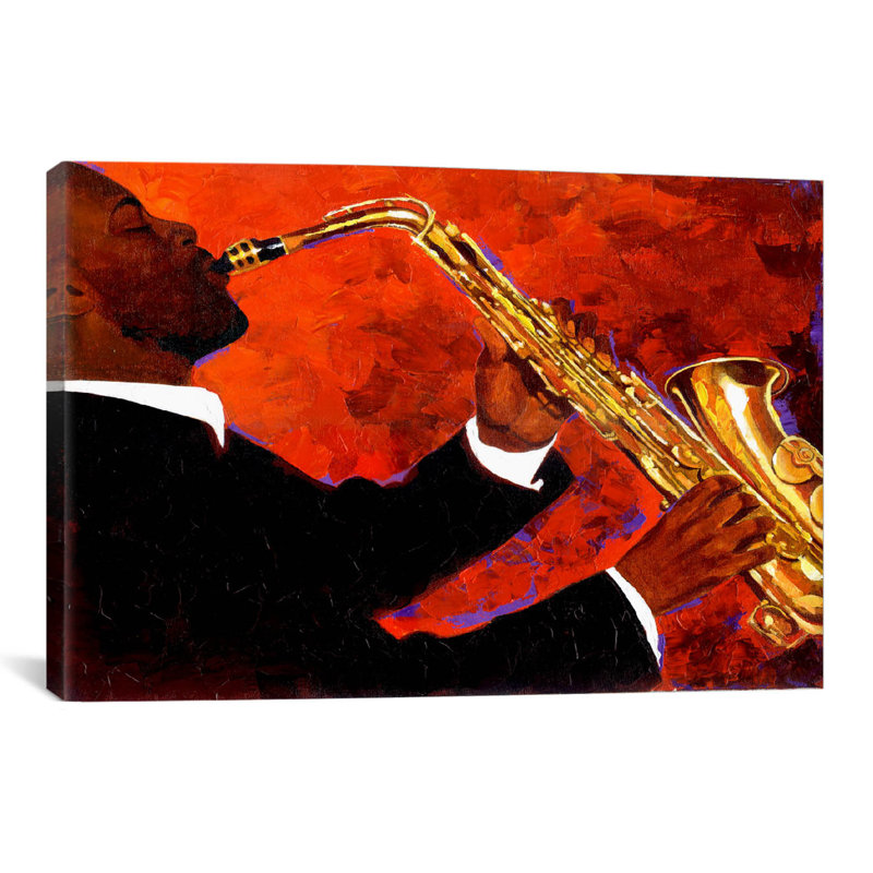 "Man on Fire" par Keith Mallett, reproduction d'art sur toile, H 26 po x l 40 po x P 1,5 po, Toile tendue, Pas de tapis