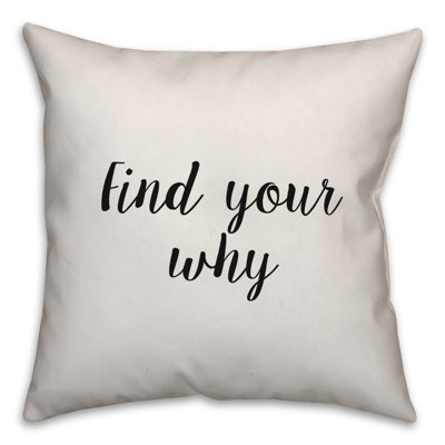 Find Your Why Throw Pillow