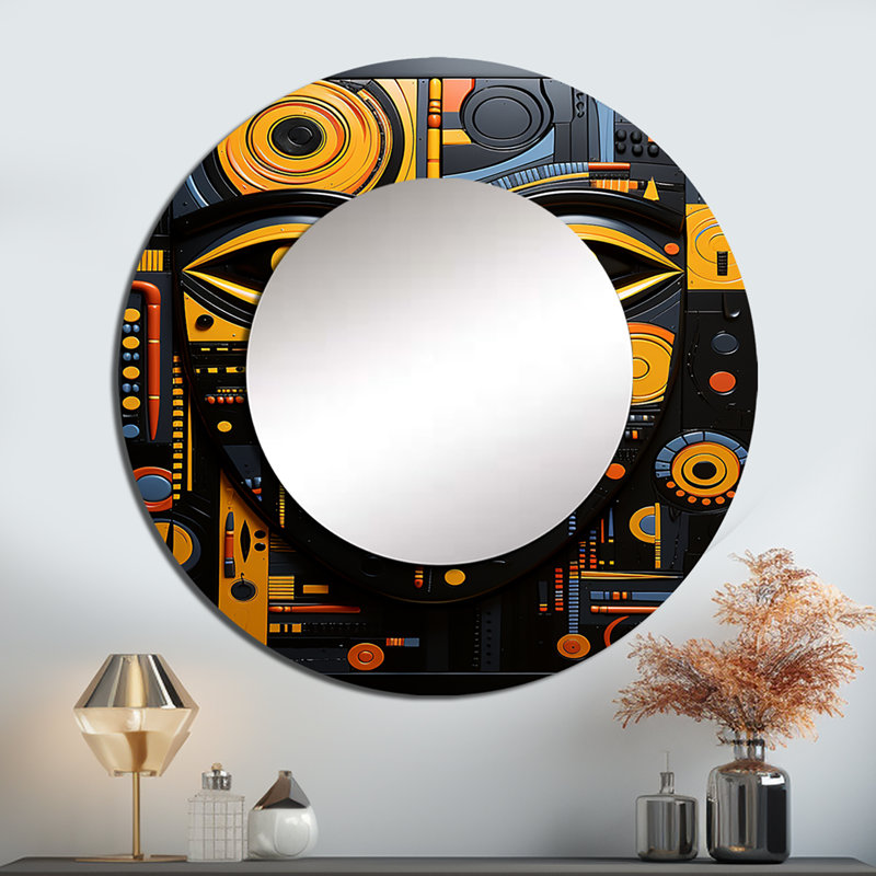 «African Tribal Rhythms II», art mural africain, 23 po x 23 po, Rond