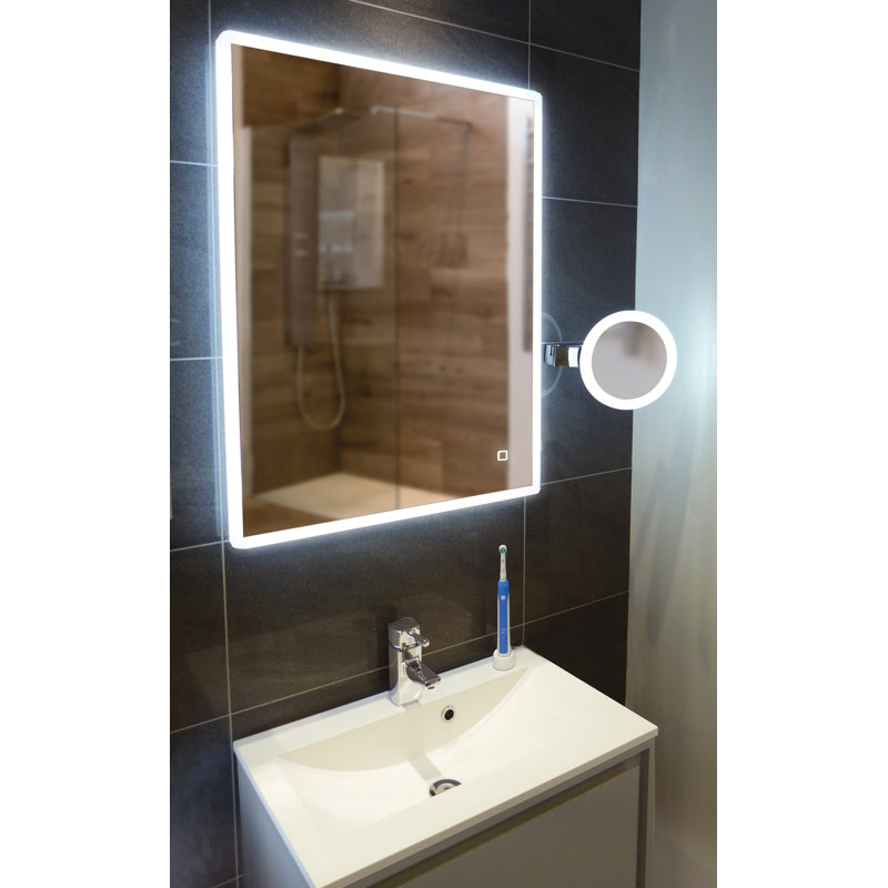 Vega Flat Wall Mirror, 80 cm H x 60 cm W