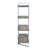 Bedard 4-Shelves Bookcase in Chrome