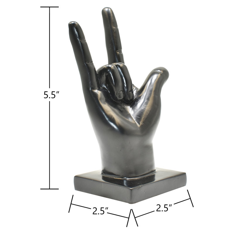 Sculpture Adam & Friends Home I Love You | 1 pièce, Noir