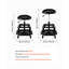 Tabouret Garage Shop à hauteur réglable, support de 300 lb, 2 plateaux de rangement, rotation et verrouillage à 360 °, mousse noire roulante avec