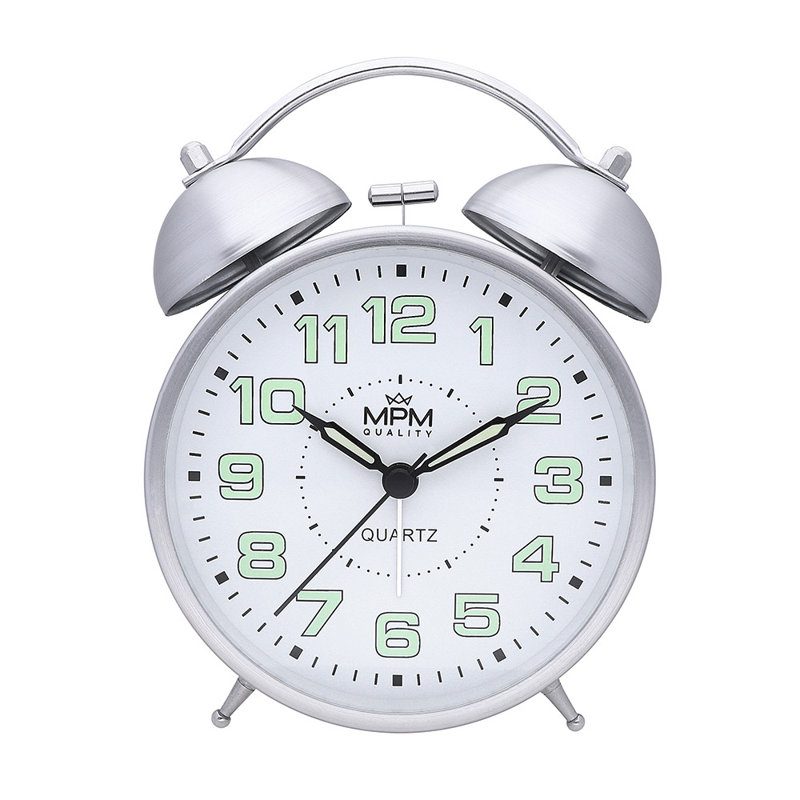 Analogue Metal Quartz Movement / Crystal Alarm Tabletop Clock in