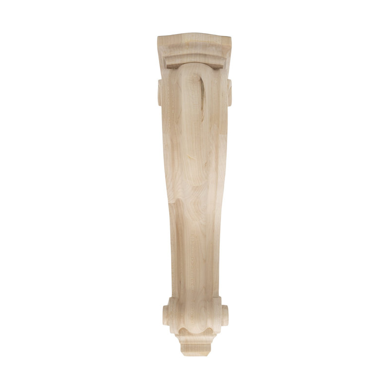 10-13/16 in x 2-1/8 in x 6-11/16 in Unfinished Medium Solid Classic Plain Wood Corbel, Hard Maple