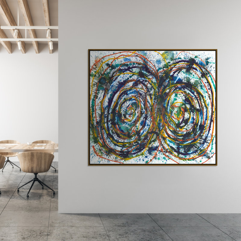 «Infinity XVIII» par Danielle Davis, peinture encadrée, Cadre doré
