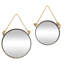 Ensemble de miroirs muraux en métal 2 pièces Burgess