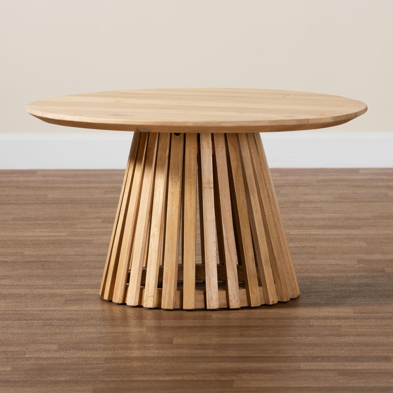 Candiance Modern Slatted Acacia Wood Coffee Table