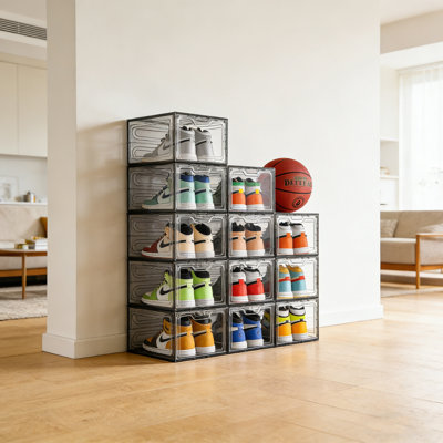 Ensemble de 12 organisateurs de chaussures magnétiques robustes