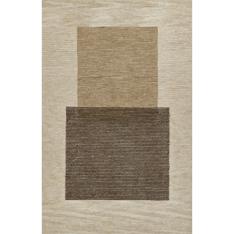 Hand Tufted Wool Abstract Rug, Rectangle 8' x 10'