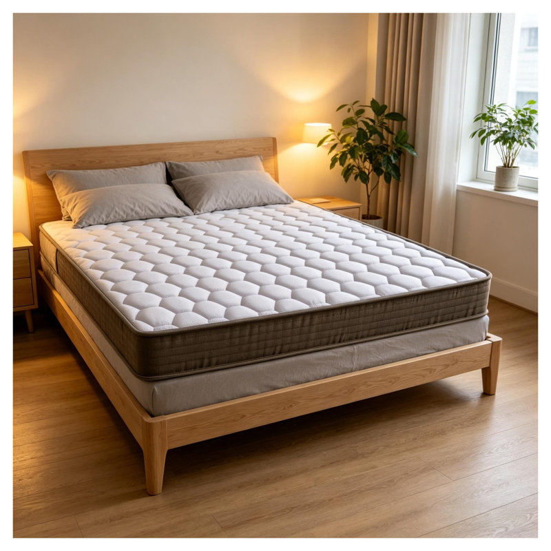 Matelas double à ressorts ensachés pleine grandeur de 6 po, lit hybride à fermeté douce et moyenne dans une boîte