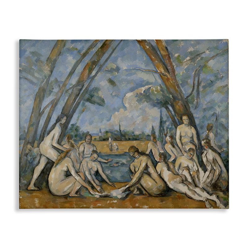 Art classique sur toile, "Classic Cezanne Large Bathers" par one1000paintings, H 16 po x l 20 po