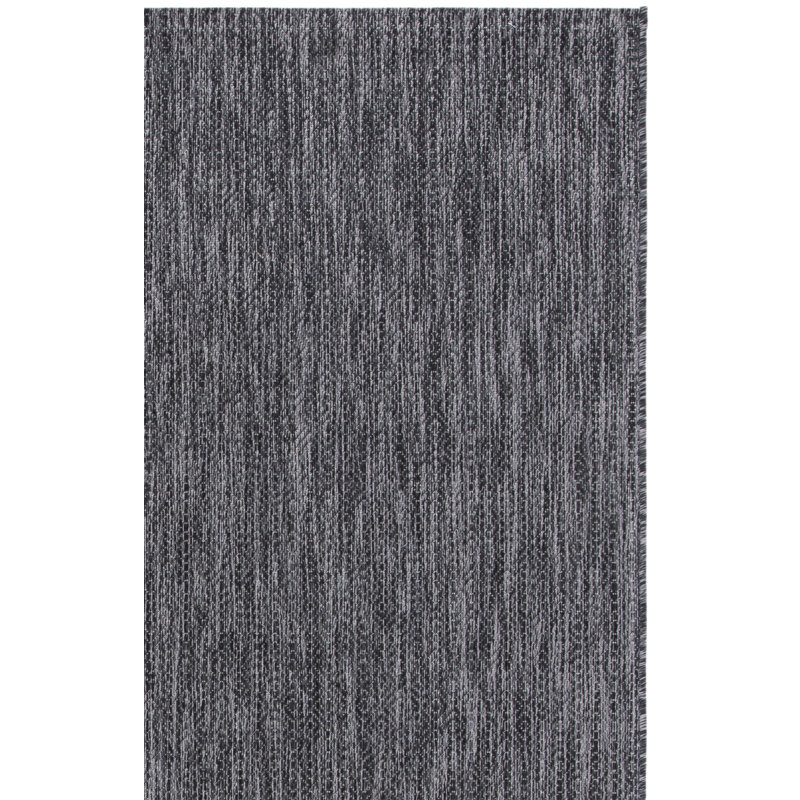 Tapis noir intérieur / extérieur Madyson, Carré 6 pi 7 po