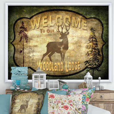 " Welcome Lodge Deer "