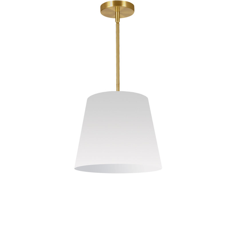 Oversized Drum 1 Light Drum Cylinder Pendant, White, 14" H x 14" W x 14" D