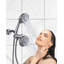 Robinet de baignoire et de douche à poignée simple à 7 jets avec douche à main (valve incluse)-104553609
