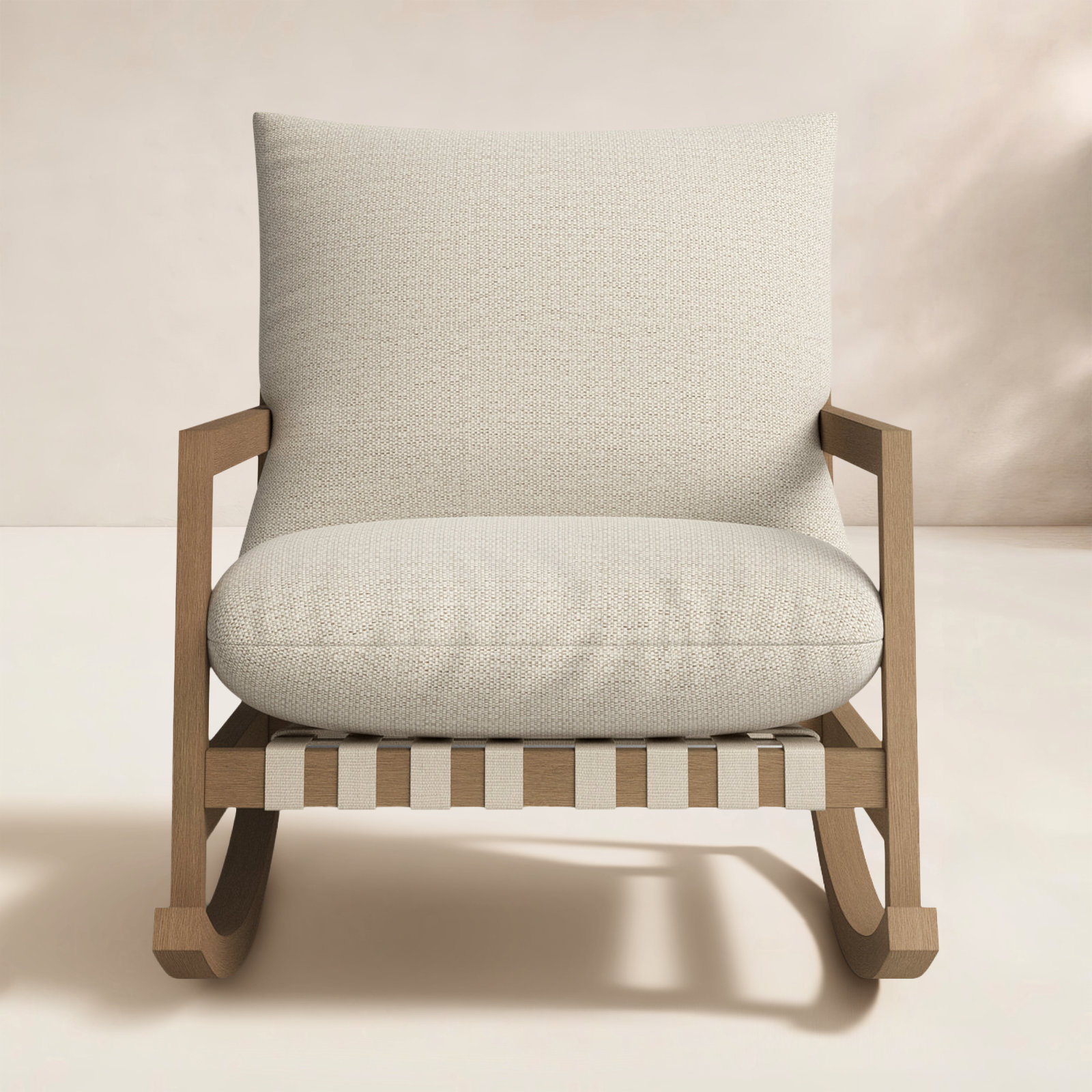 Copley Teak Outdoor Chair with Sunbrella® Cushions, Faye Sand