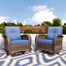 Chaises longues pivotantes avec coussins
