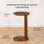 Veta Solid Wood C Shaped Side Table-618866156