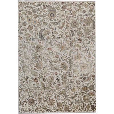 Tapis beige noué à la main de haute qualité