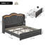 Lit rembourré en velours avec rangement Mouad-106911908-106911911