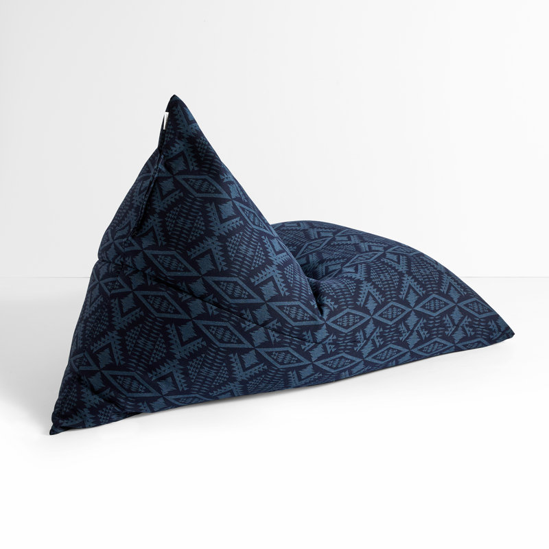 Sunbrella® Outdoor Friendly Bean Bag Lounger, Blue Polystyrene