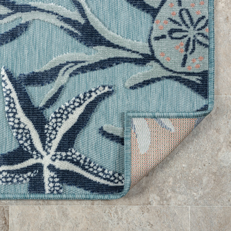 Tapis intérieur / extérieur Coastal Border, Rectangle 5 pi x 7 pi