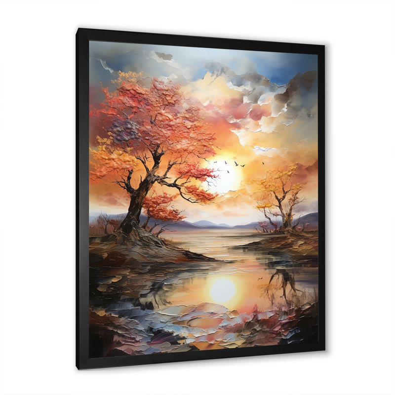 «Sunrise Charm», impression sur toile, Cadre photo noir, H 20 po x l 12 po x P 1 po