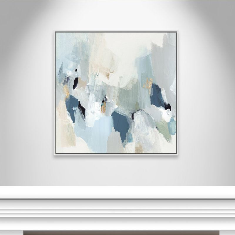 Little Talks " Little Talks II " by Isabelle Z, White Framed Canvas, 37.5" H x 37.5" W x 2" D