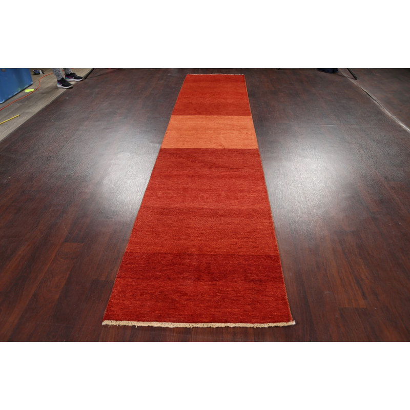 One-of-a-Kind 2'6" X 12'2" New Age Runner Wool Area Rug in