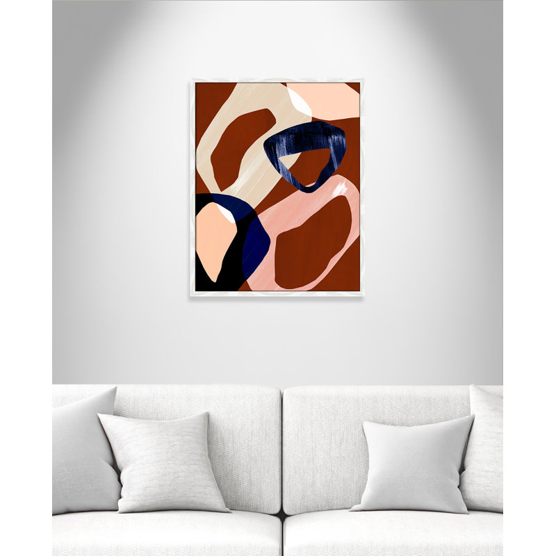 Loop I Print par Violets Print House, L 23,5 po x H 29,5 po, Impression encadrée, Grain de bois blanc