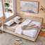 Grand lit avec revêtement en velours rose pour une chambre à coucher confortable et un accoudoir de lit de jour-1607936390