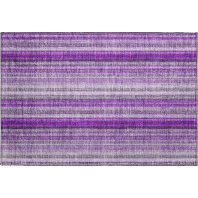Tapis mauve Premium lavable à la machine 2 pi 6 po x 3 pi 10 po Cerrito AMF543