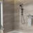 Dual Shower Head With 8 Spray Settings, Matte Black, Stainless Steel Hose & Adjustable Holder 4.7" Rain Showerhead And 8 Hand Shower, Slide Bar Group-118625397