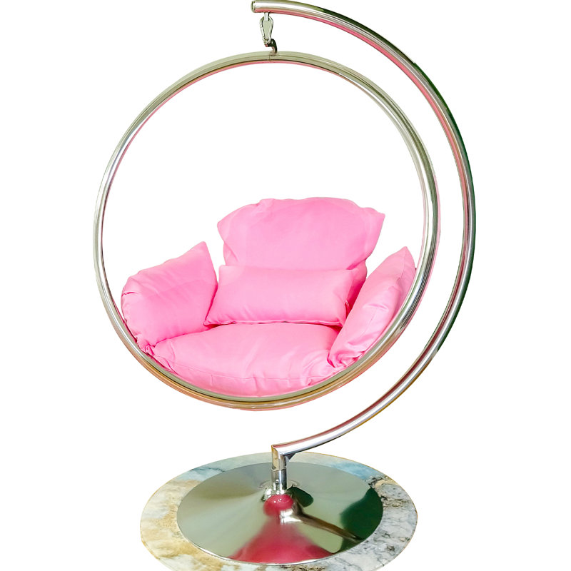 Balancelle avec support, Chrome / rose