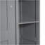 Lit escamotable double pleine grandeur avec tablettes et lumières DEL, gris-2007518949-2007518950