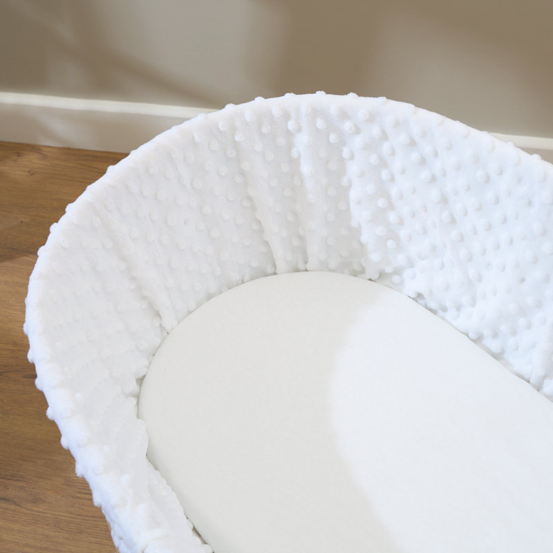 Cotton 2 - Piece Moses Basket Sheet Set, White