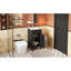Meuble-lavabo de 16 po avec lavabo en céramique, ensemble simple autoportant, porte à fermeture douce, tablette réglable, style français, pieds pleins, noir, meubles-lavabos
