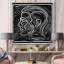 Portrait de sensibilisation noir et blanc II - reproduction sur toile-55231394-55231391
