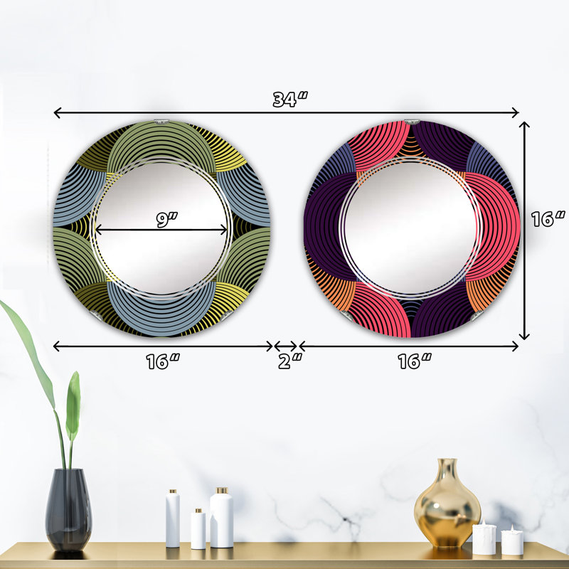 Ensemble de 2 miroirs sans cadre