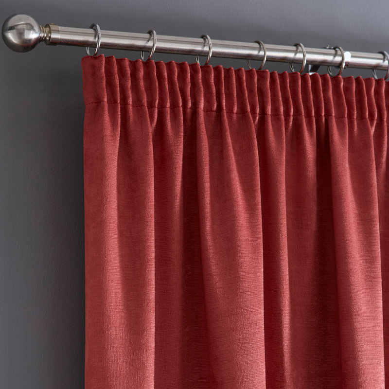 Galaxy Room Darkening Curtain Pair, Terracotta, Width 168 x Drop 229 cm