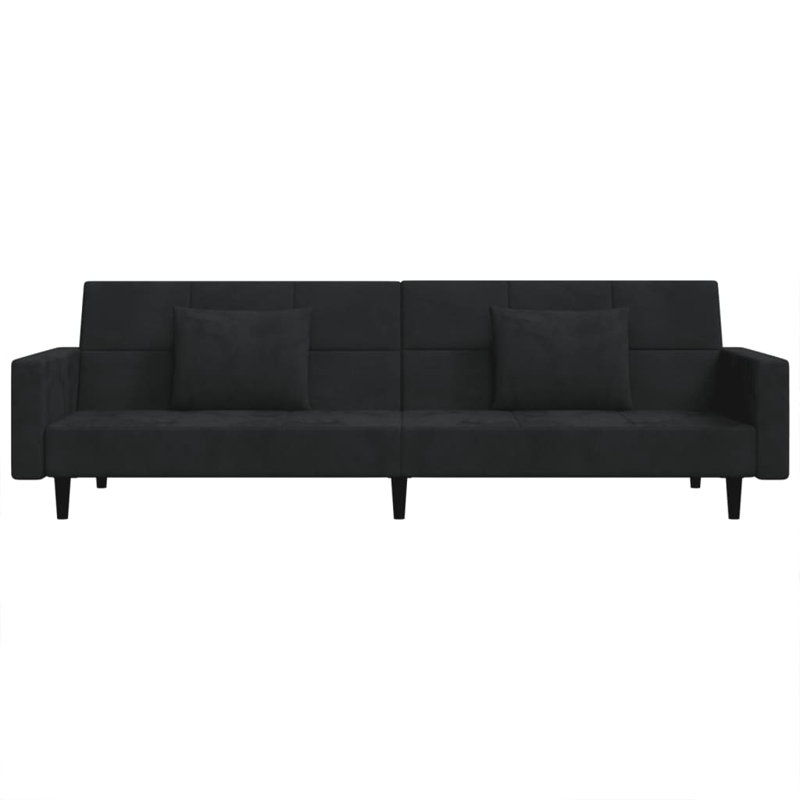 Ruo Upholstered 86.6'' Sofa, Black Velvet
