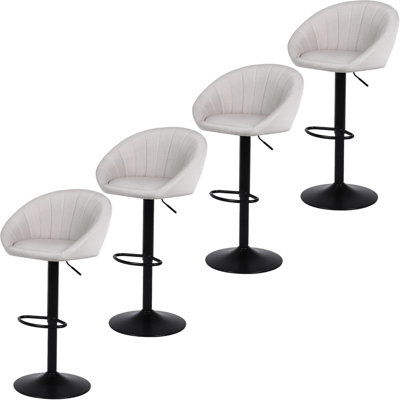 Swivel Upholstered Adjustable Height Bar Stool