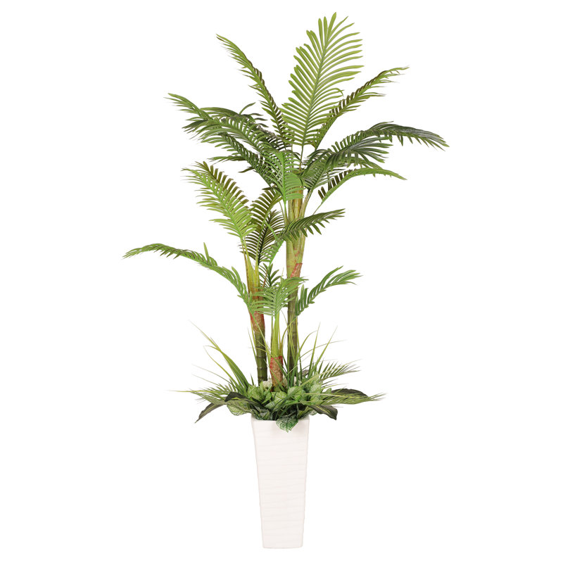 72 po Faux palmier en pot en céramique