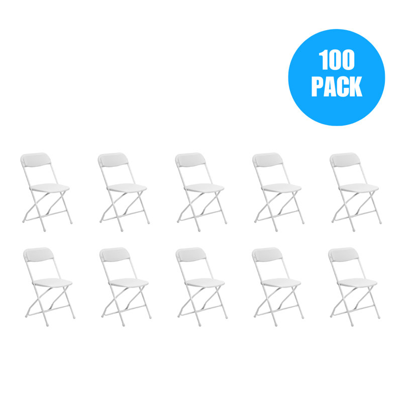 Ensemble de 100 chaises empilables en plastique