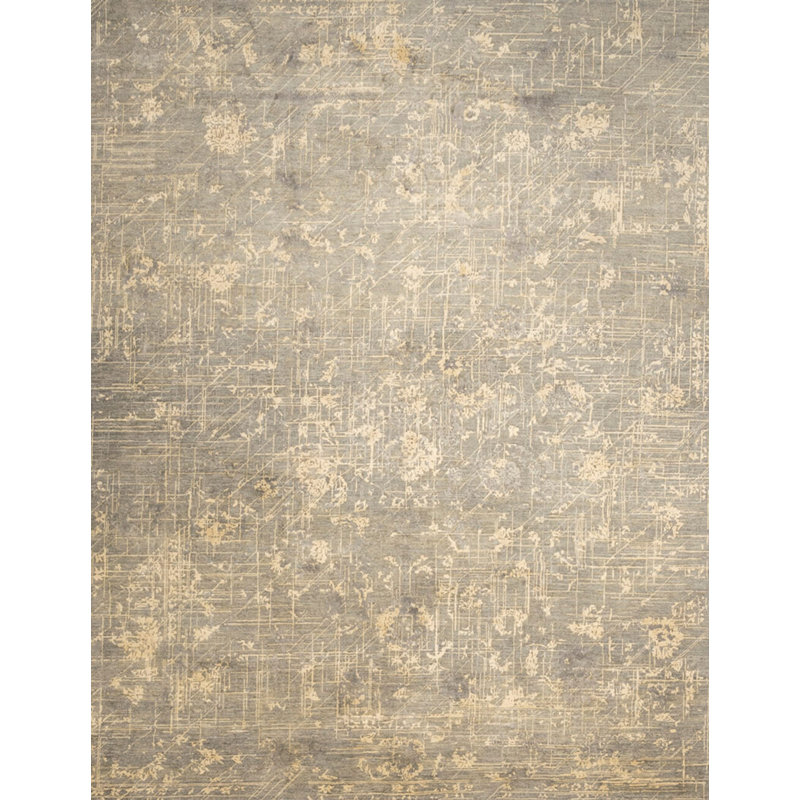 Contemporary One-of-a-Kind Rectangle 7'11" x 9'7" Hand Knotted Area Rug