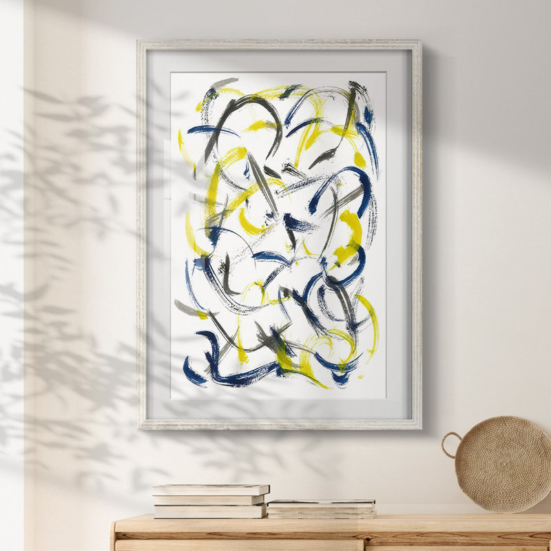 The Appearance of Wind I -Framed Print, 19.5" H x 16.5" W, White