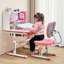 Chaise et bureau d'étude pour enfants avec bibliothèque et tiroir réglables en hauteur -1490269691