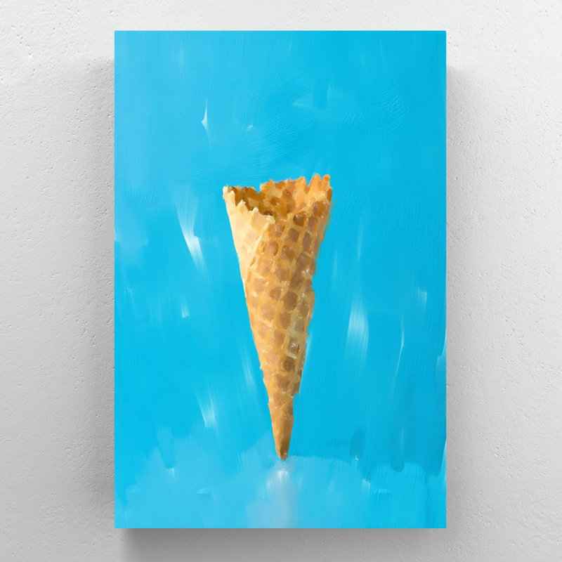 Ice Cream Cone - 1 pièce, impression sur toile tendue, H 20 po x l 16 po